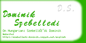 dominik szebelledi business card